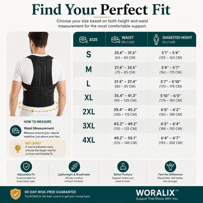 WORALIX™ RodPosture Back Brace