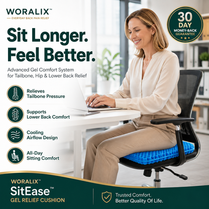 WORALIX™ SitEase Gel Seat Cushion