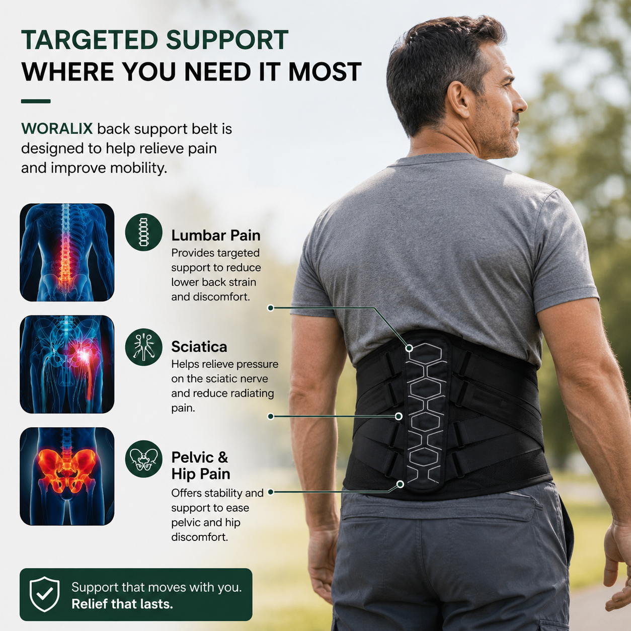 WORALIX™ LumbarFlex Lower Back Brace