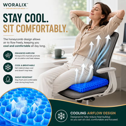 WORALIX™ SitEase Gel Seat Cushion