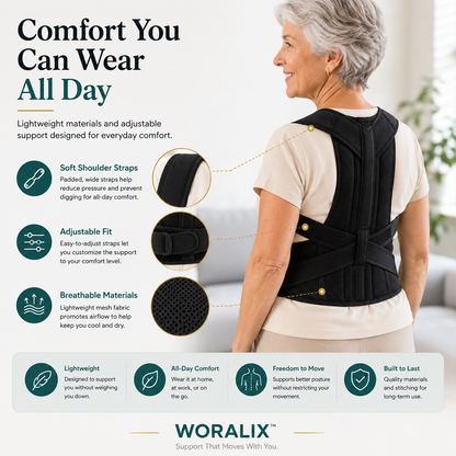 WORALIX™ RodPosture Back Brace