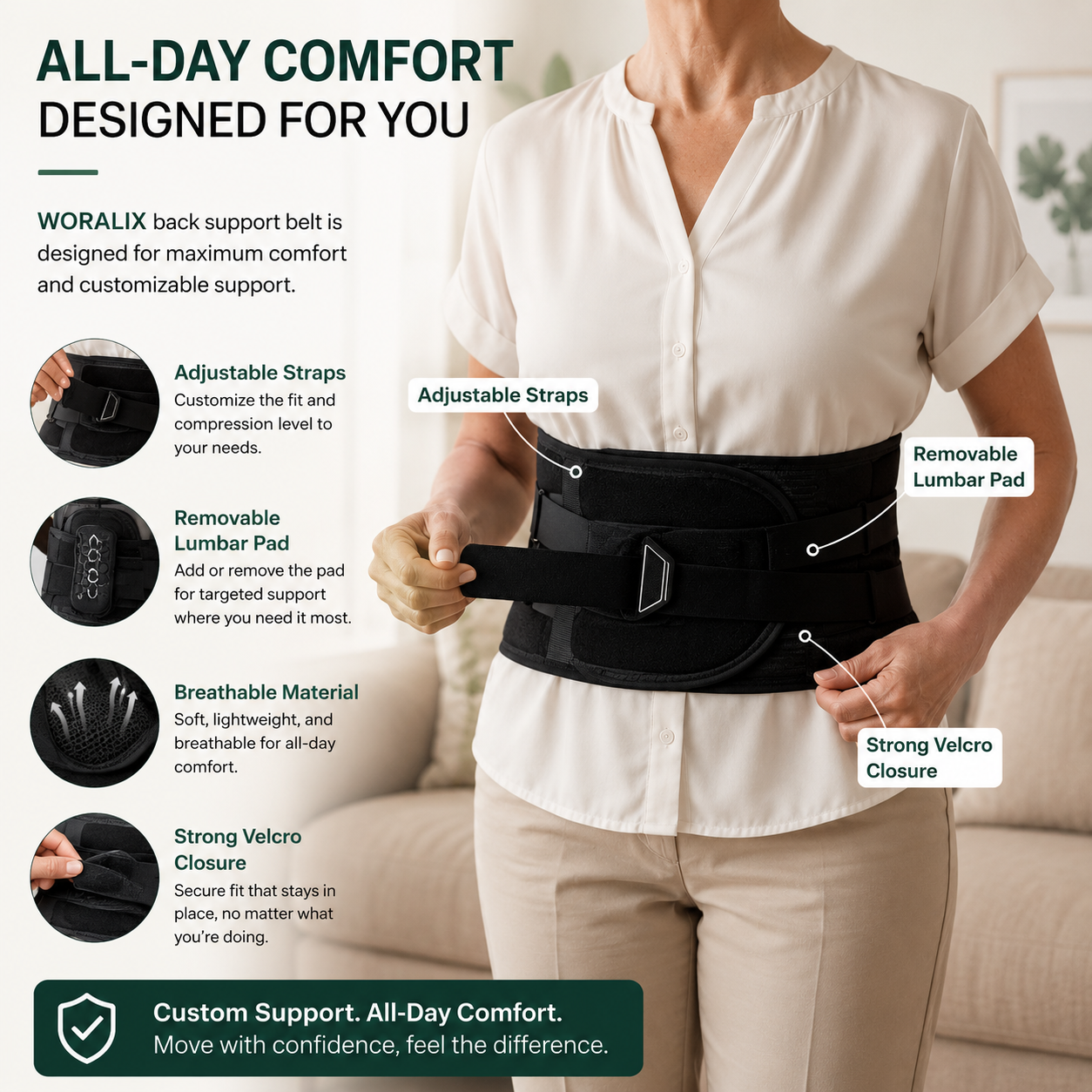 WORALIX™ LumbarFlex Lower Back Brace